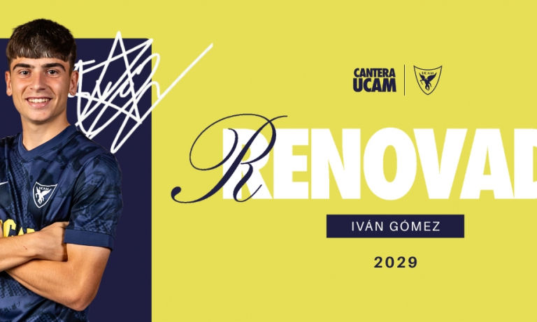 Iván Gómez seguirá defendiendo la camiseta del UCAM Murcia CF hasta 2029