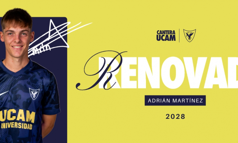 Adrián Martínez amplía su compromiso con el UCAM Murcia CF hasta 2028