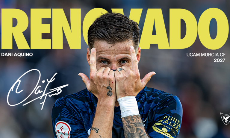 Dani Aquino renueva con el UCAM Murcia CF hasta 2027