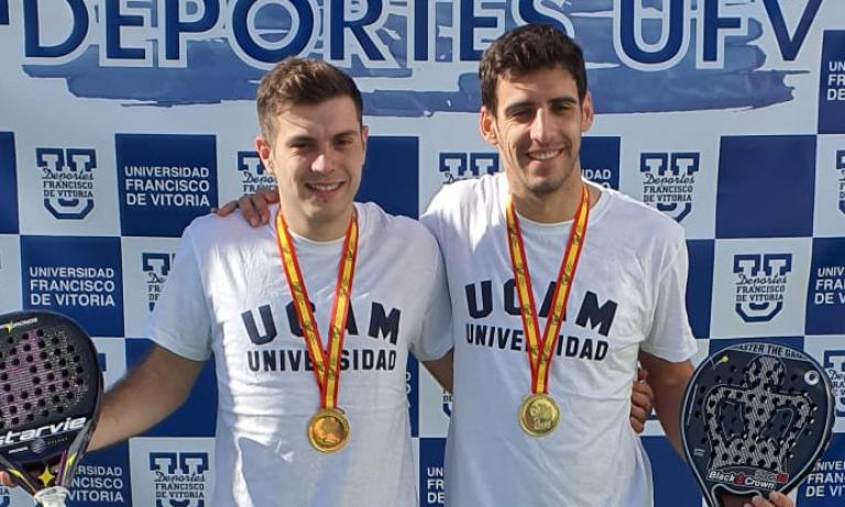 Campeones de España Universitarios de Pádel masculino 2021