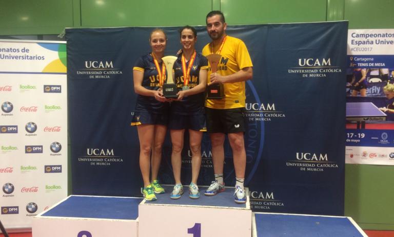 La UCAM logra siete medallas más en el Campeonato de España Universitario de tenis de mesa